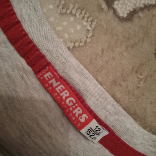 Energiers short-sleeve t-shirt for 12 years like new, gray and red