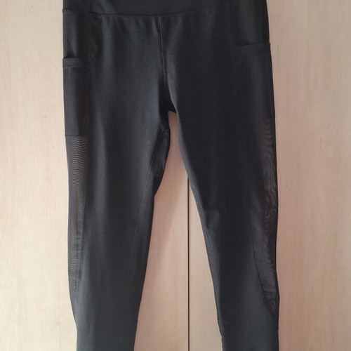 Sports leggings medium black with transparent design, like new