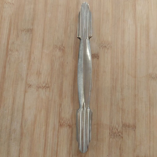 Vintage brass door handle used, Art Deco style 25cm
