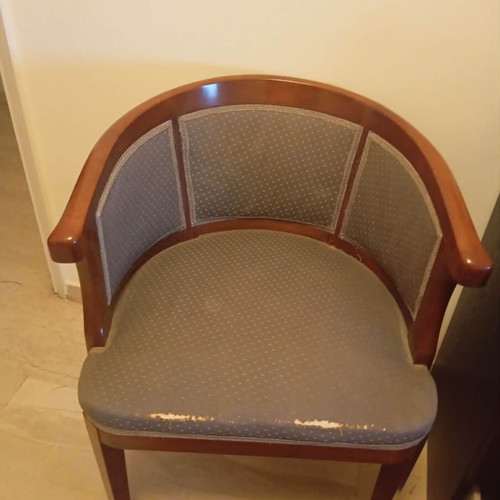 Vintage armchairs with solid wood frame, set of 2