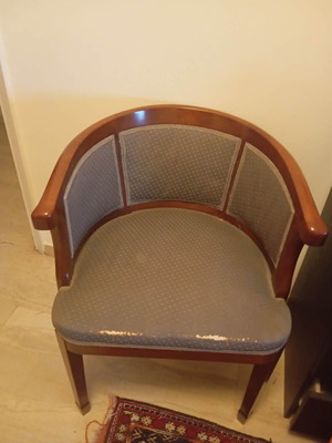 Vintage armchairs with solid wood frame, set of 2