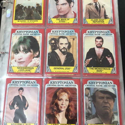 Superman II Movie Complete Set new, 88 base cards and 22 sticker cards