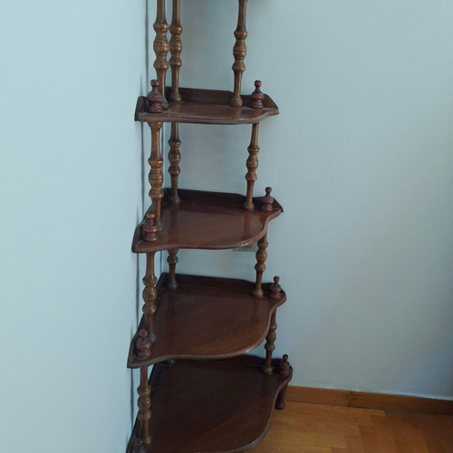 Classic Wooden Corner Shelf like new, height 125 cm, Victorian style