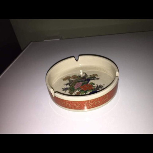 Porcelain ashtray with beautiful design, 2 pieces available