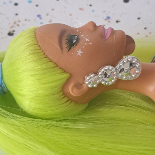 Barbie Extra Neon Hair redressed used with small flaws