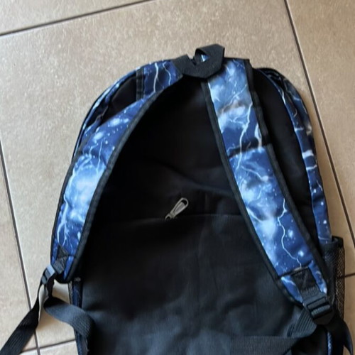 Fortnite school backpack blue with broken front zipper