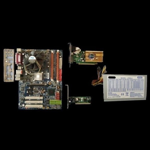Computer components used: motherboard, CPU, graphics card, modem, power supply
