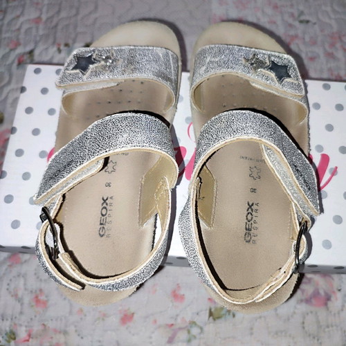 Silver Geox sandals size 30 like new