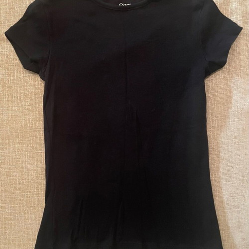 Women's black t shirt used, size S
