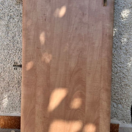 Wardrobe doors set with handles and hinges, beige and brown