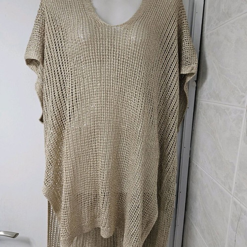 Gold caftan used with unraveling, one size