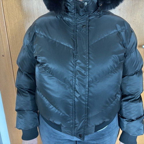 Black puffer jacket XL new from Temu