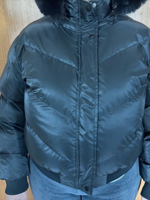 Black puffer jacket XL new from Temu