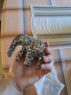 Handmade decorative elephant with gift wallet