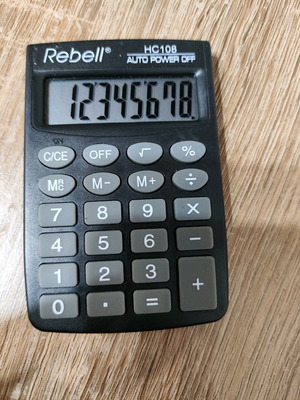 Rebel HC108 pocket calculator used