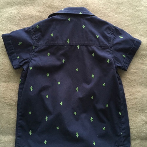 Cotton shirt for boy 6 years like new, dark blue