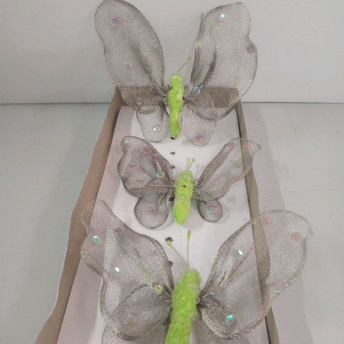 Wire butterflies new, set of 3 pieces
