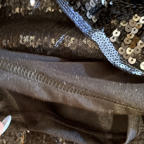 Vintage sequin dress like new, blue and black, size M