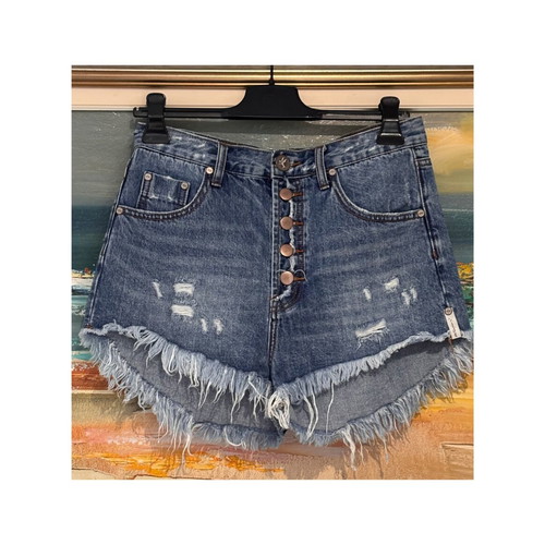 One Teaspoon Outlaws Denim Shorts like new, size 27, blue