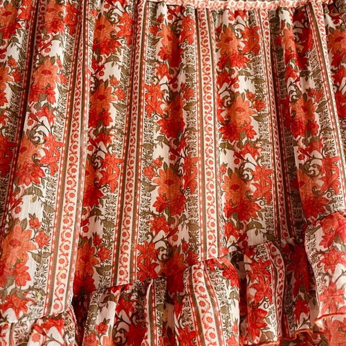 Vassia Kostara long skirt with ruffles, size M, like new, multicolor