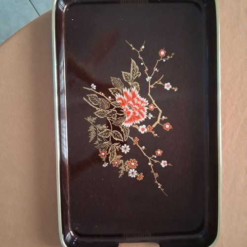 Vintage plastic tray set, made in Japan