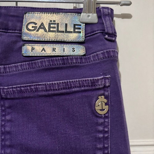 Gaelle Paris jeans slim fit purple, high waist, like new, size 27