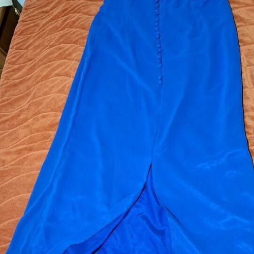 Evening dress no L like new, blue, with slit and hidden zipper