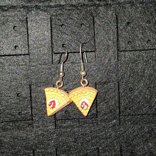 Cake earrings like new, orange