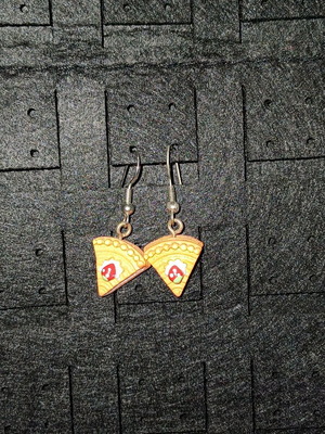 Cake earrings like new, orange