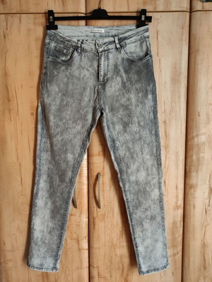Jeggings acid wash carbon burnt tie dye large, new