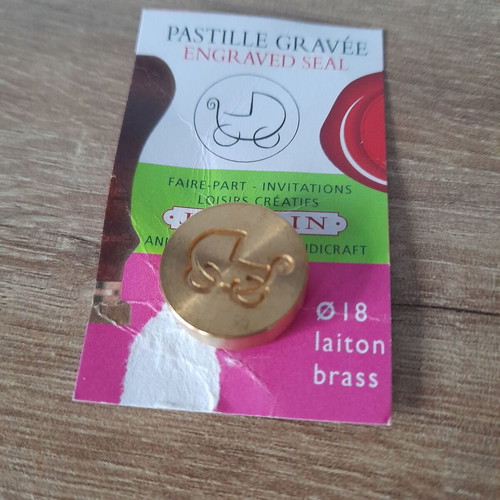 Seal for wax carriage used, diameter 1.7cm