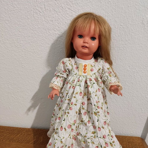 Vintage Schildkrot doll with turtle mark, working mechanism, used