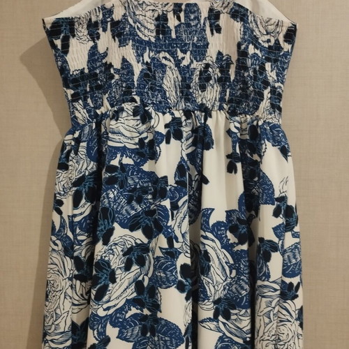Maxi women's dress like new, blue and white floral pattern, Shein