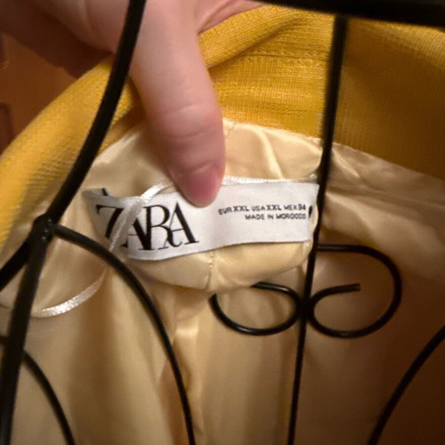 Zara Suit Set Blazer and Trousers XXL Like New Yellow