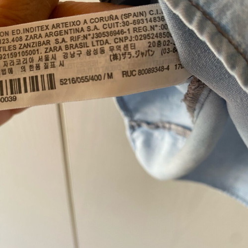 Premium denim dress Zara blue size M new