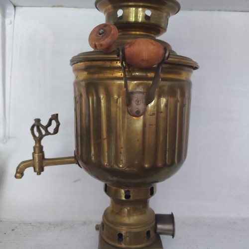 Vintage electric samovar with teapot, 45 cm
