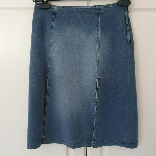 Denim skirt with blue stones Moschino