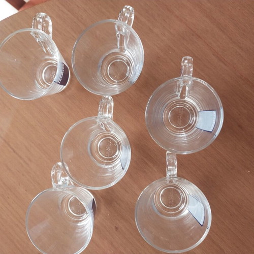 Lavazza Glass Coffee Cups Set of 6 New