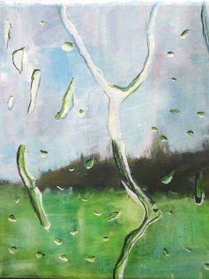 Painting acrylic on canvas 40x40 cm new, hand painted