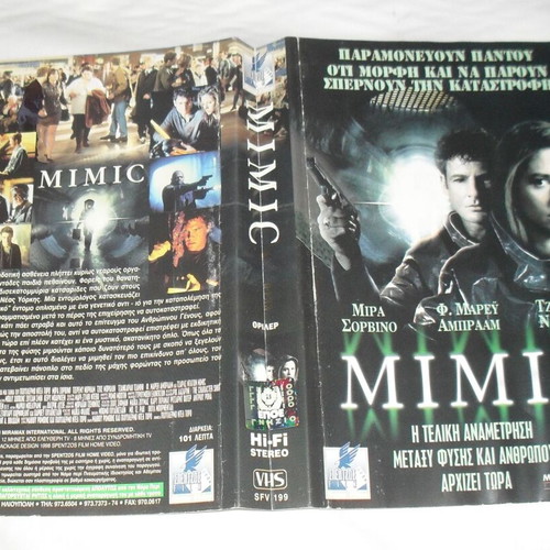MIMIC VHS tape used with original cover and case