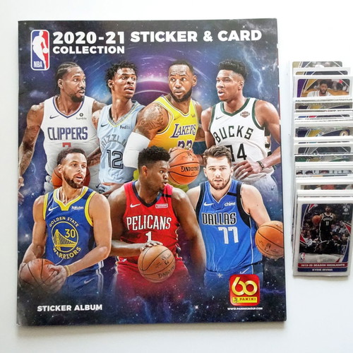 Panini NBA 2021 album used with 150 different stickers