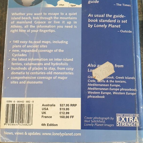 Greece book like new, 800 pages, English
