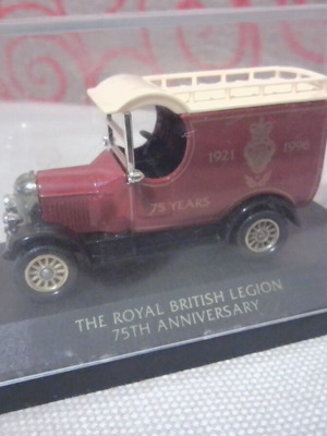 Commemorative toy car for the 75th anniversary of the Royal British Legion new