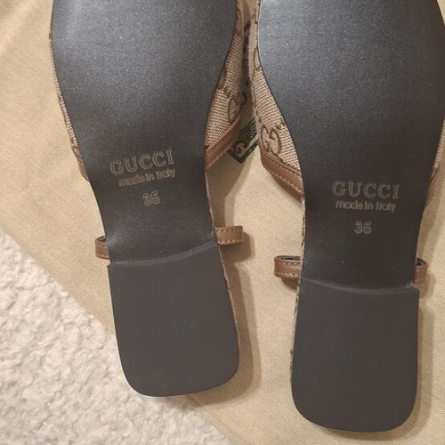 Gucci slingback ballerinas like new, size 35, beige and brown