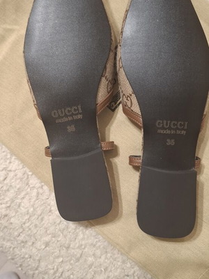 Gucci slingback ballerinas like new, size 35, beige and brown
