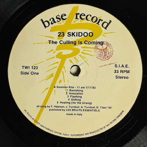 23 Skidoo The Culling Is Coming vinyl like new