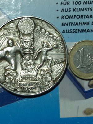 Μετάλλιο Μεξικό 1970 Παγκόσμιο Κύπελλο FIFA μεταχειρισμένο, ασήμι 950