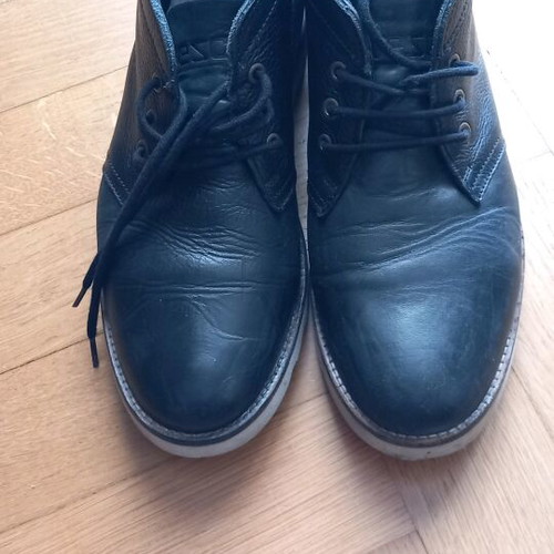 Wesc men's shoes used, leather, size 43, black