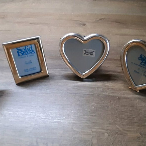 Silver photo frames used, pack of 10 pieces