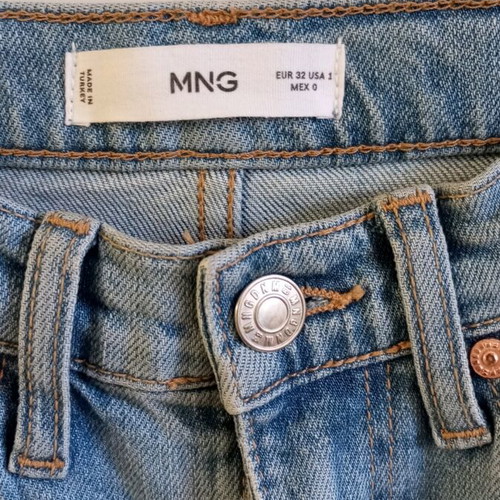 Skinny jeans Mango turquoise, like new, size XXS